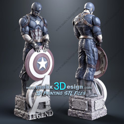 Captain America 3D printed model