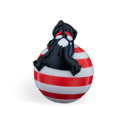 Christmas tree ornament quite Dog on top of the Christmas ball